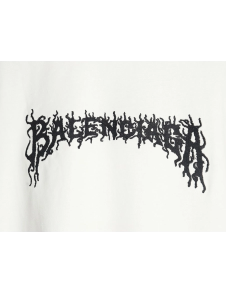Balenciaga Lettering Embroidered LOGO Short Sleeve T-Shirt,Balenciaga