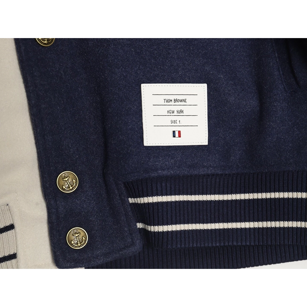 Thom Browne patchwork 4-bar baseball jersey jacket,Thom Browne