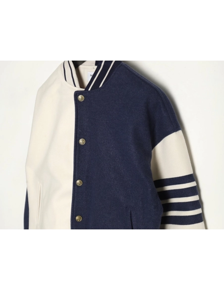 Thom Browne patchwork 4-bar baseball jersey jacket,Thom Browne