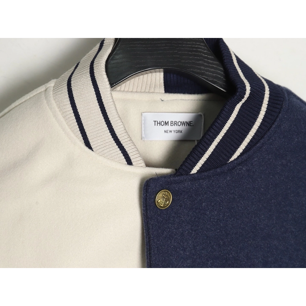 Thom Browne patchwork 4-bar baseball jersey jacket,Thom Browne