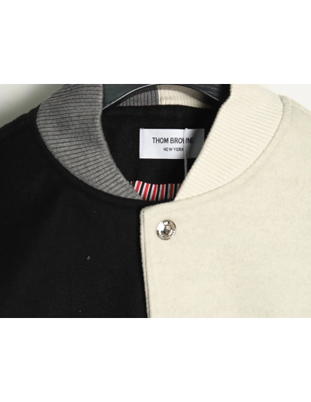 Thom Browne patchwork 4-bar baseball jersey jacket TSK1,Thom Browne