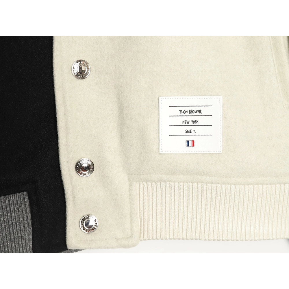 Thom Browne patchwork 4-bar baseball jersey jacket TSK1,Thom Browne