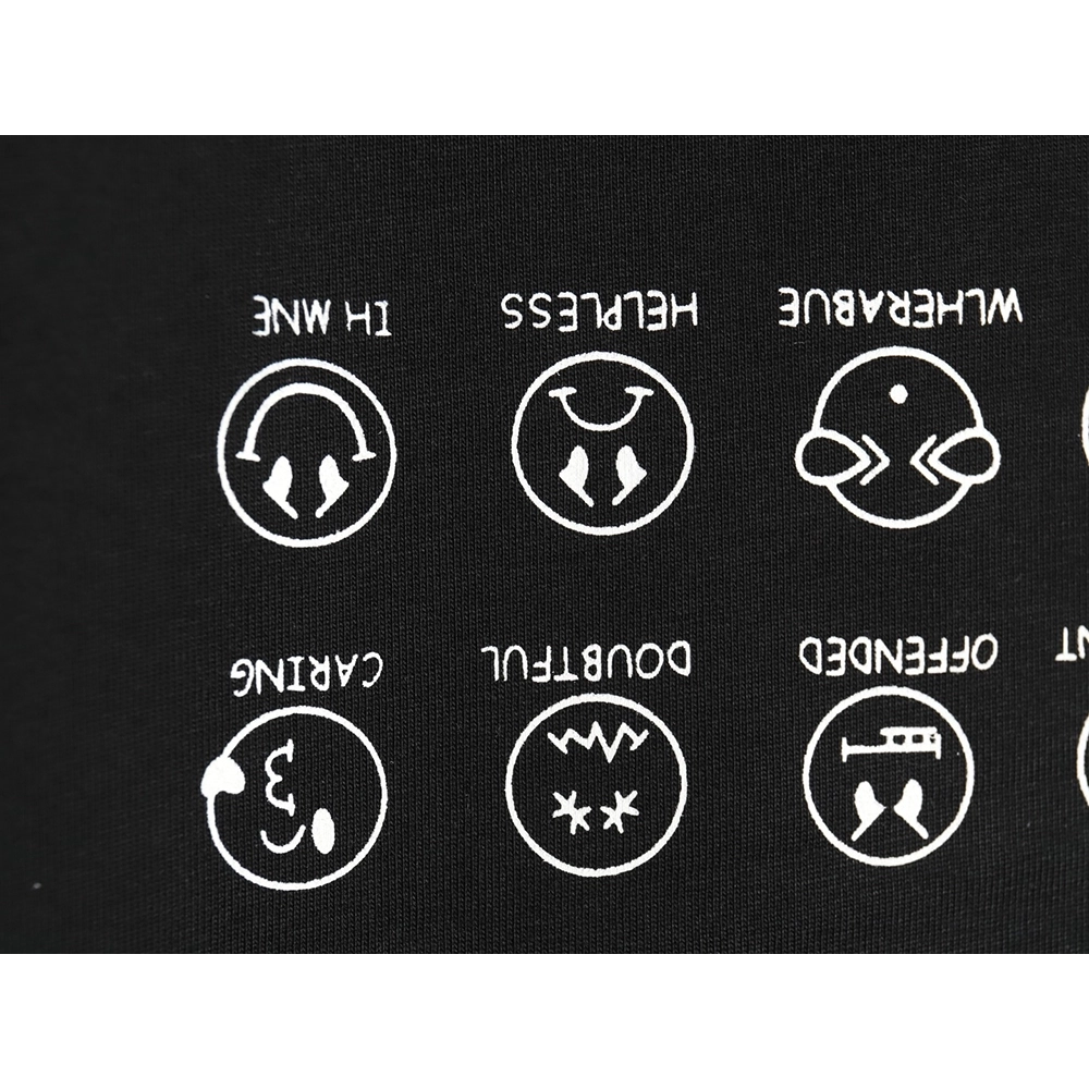 Balenciaga emoji print short-sleeved T-shirt TSK1,Balenciaga