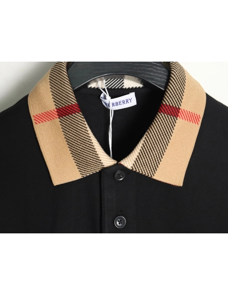 Burberry Classic Collar Check Short Sleeve Polo Shirt TSK4,Burberry