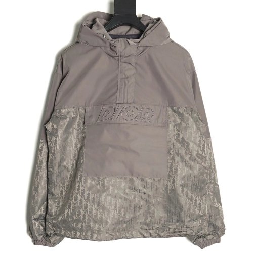 Dior half-zip embroidered all-over print jacket,Dior
