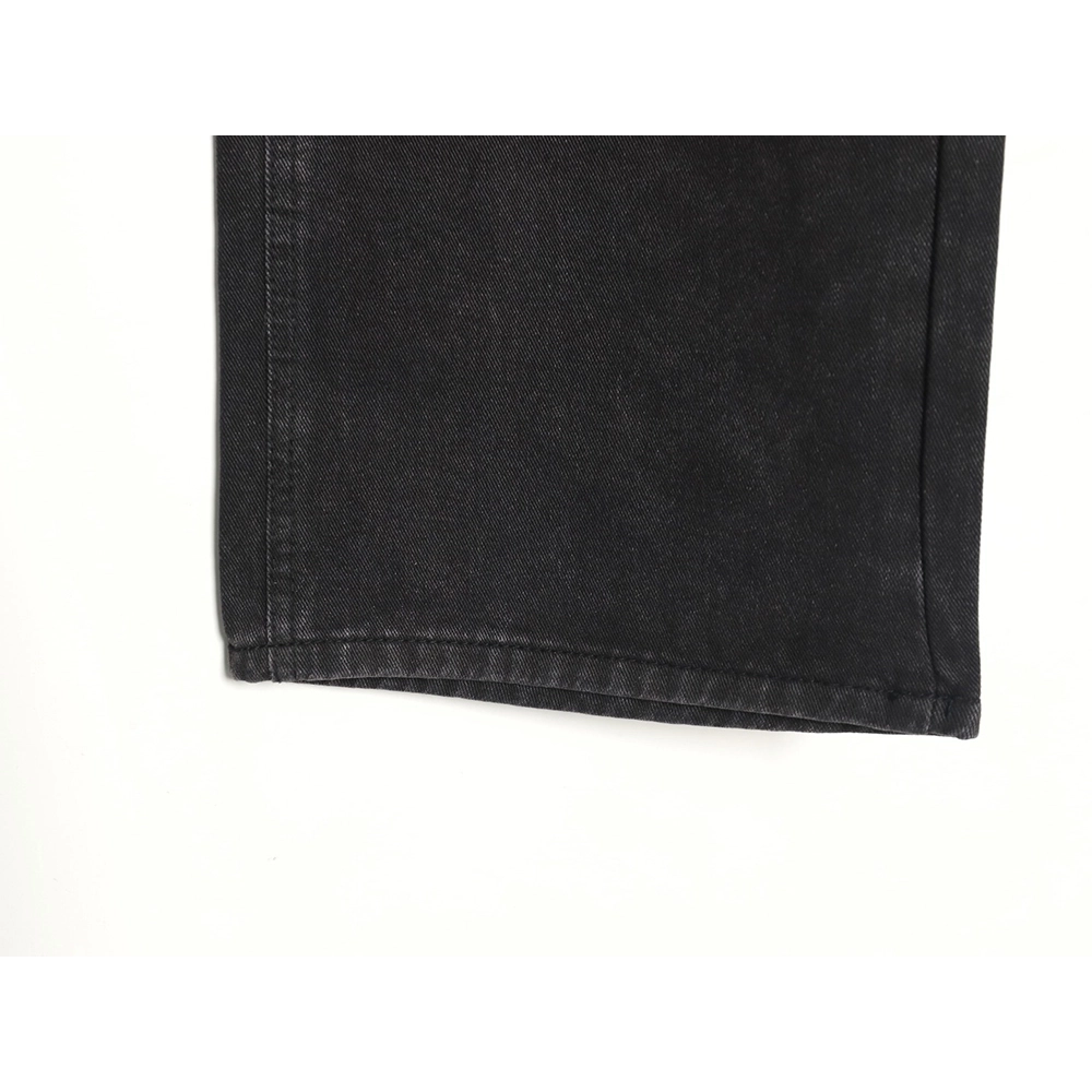 We11 Done embroidered lettering ripped washed denim wide-leg pants,We11done