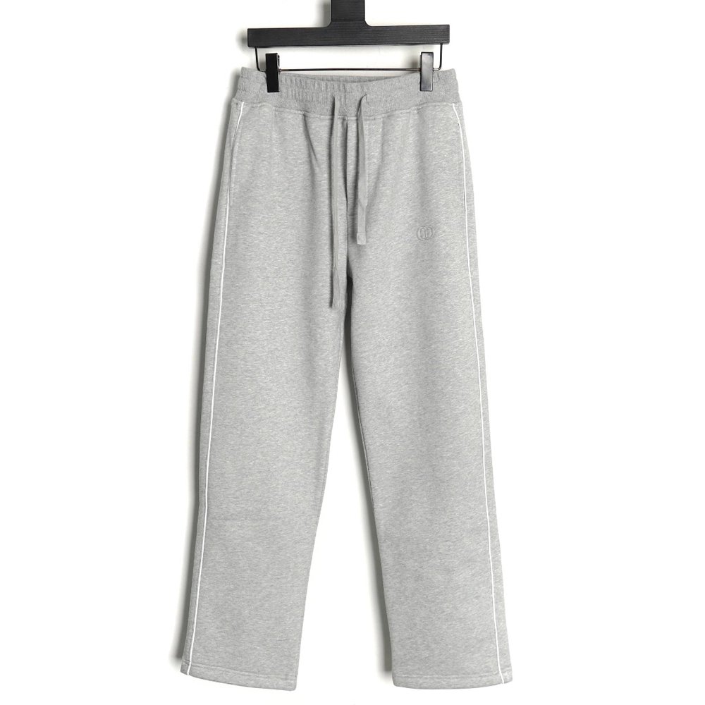 Dior round embroidery ribbon fleece trousers,Dior