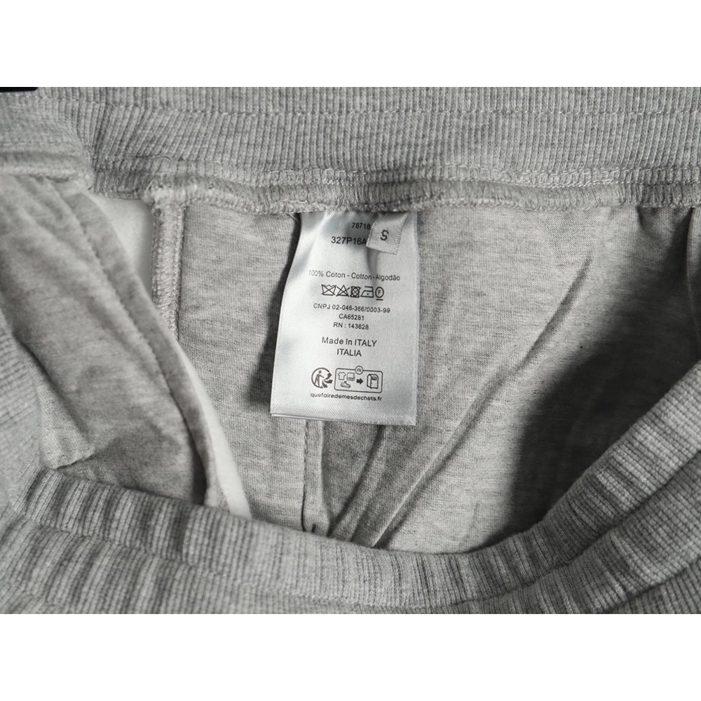 Dior round embroidery ribbon fleece trousers,Dior