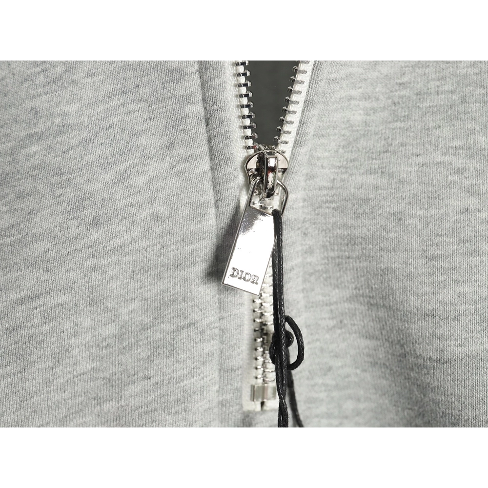 Dior Circular Embroidery Half Zip Stand Collar Sweatshirt,Dior