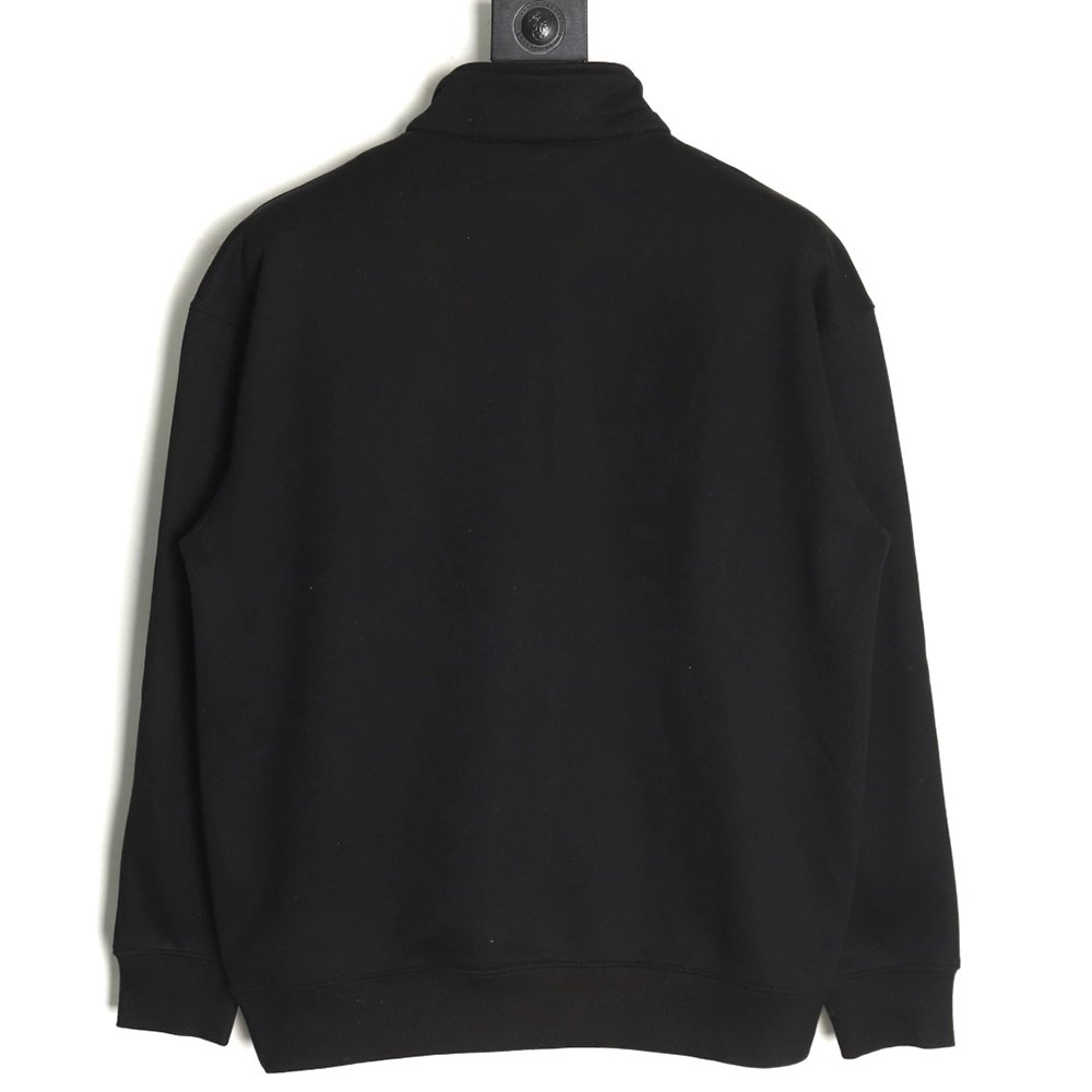 Dior Circular Embroidery Half Zip Stand Collar Sweatshirt TSK2,Dior
