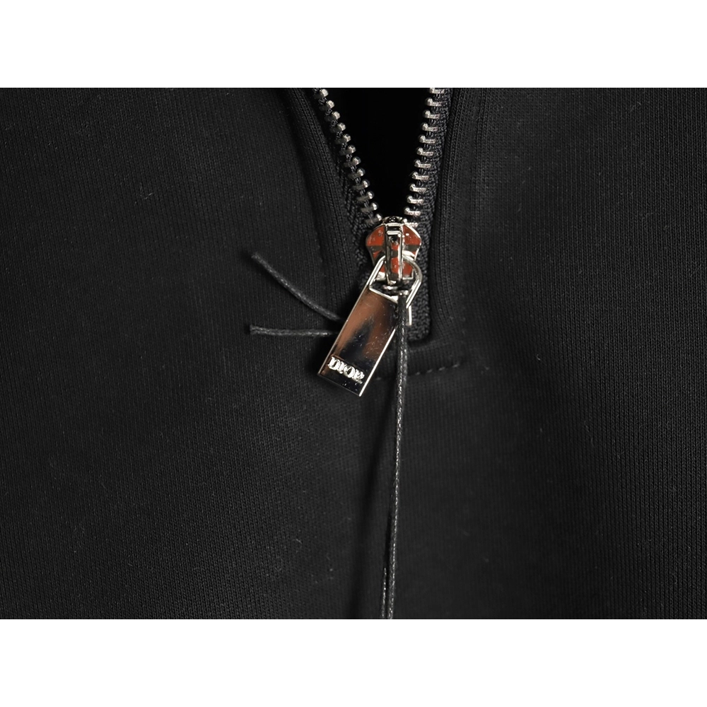 Dior Circular Embroidery Half Zip Stand Collar Sweatshirt TSK2,Dior