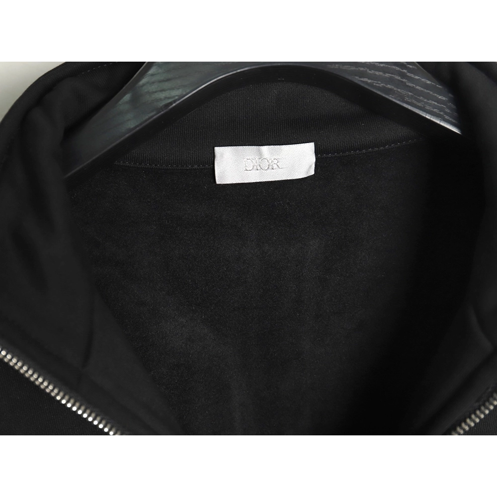 Dior Circular Embroidery Half Zip Stand Collar Sweatshirt TSK2,Dior