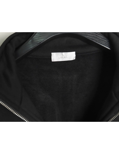 Dior Circular Embroidery Half Zip Stand Collar Sweatshirt TSK2,Dior