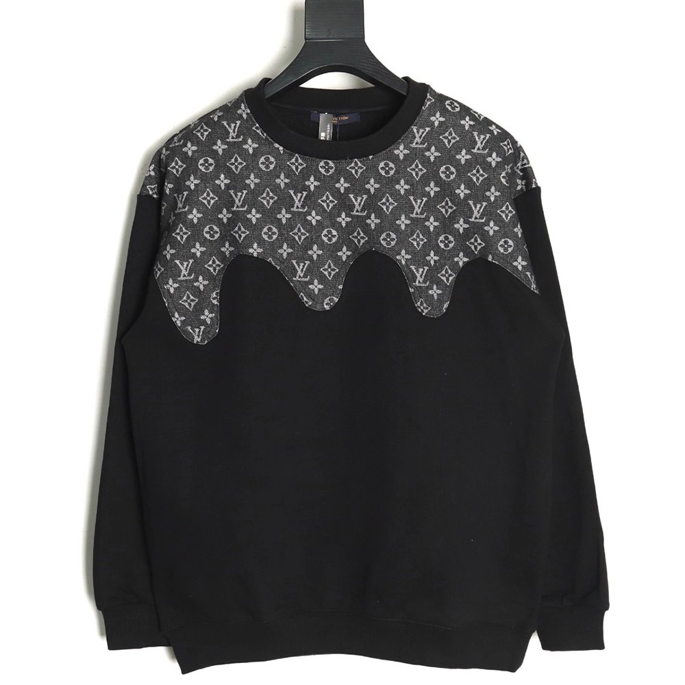 Louis Vuitton monogram stitching round neck long-sleeved T-shirt,Louis Vuitton