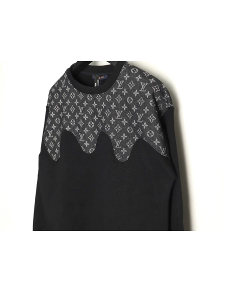 Louis Vuitton monogram stitching round neck long-sleeved T-shirt,Louis Vuitton