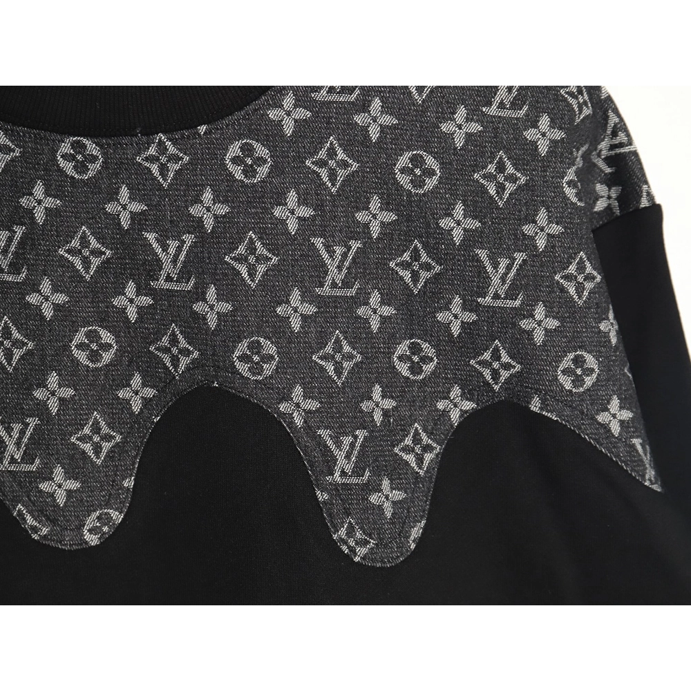Louis Vuitton monogram stitching round neck long-sleeved T-shirt,Louis Vuitton