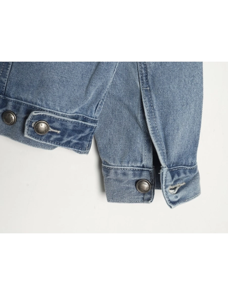 Louis Vuitton laser-positioned LoGo distressed denim jacket,Louis Vuitton