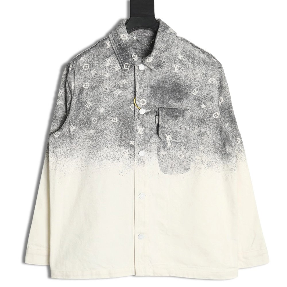 Louis Vuitton Gradient Starry Grey Denim Jacket,Louis Vuitton