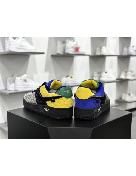 Louis Vuitton x Air Force 1 Low MultiColor Patchwork,NIKE AIR FORCE,NIKE SHOES Reps