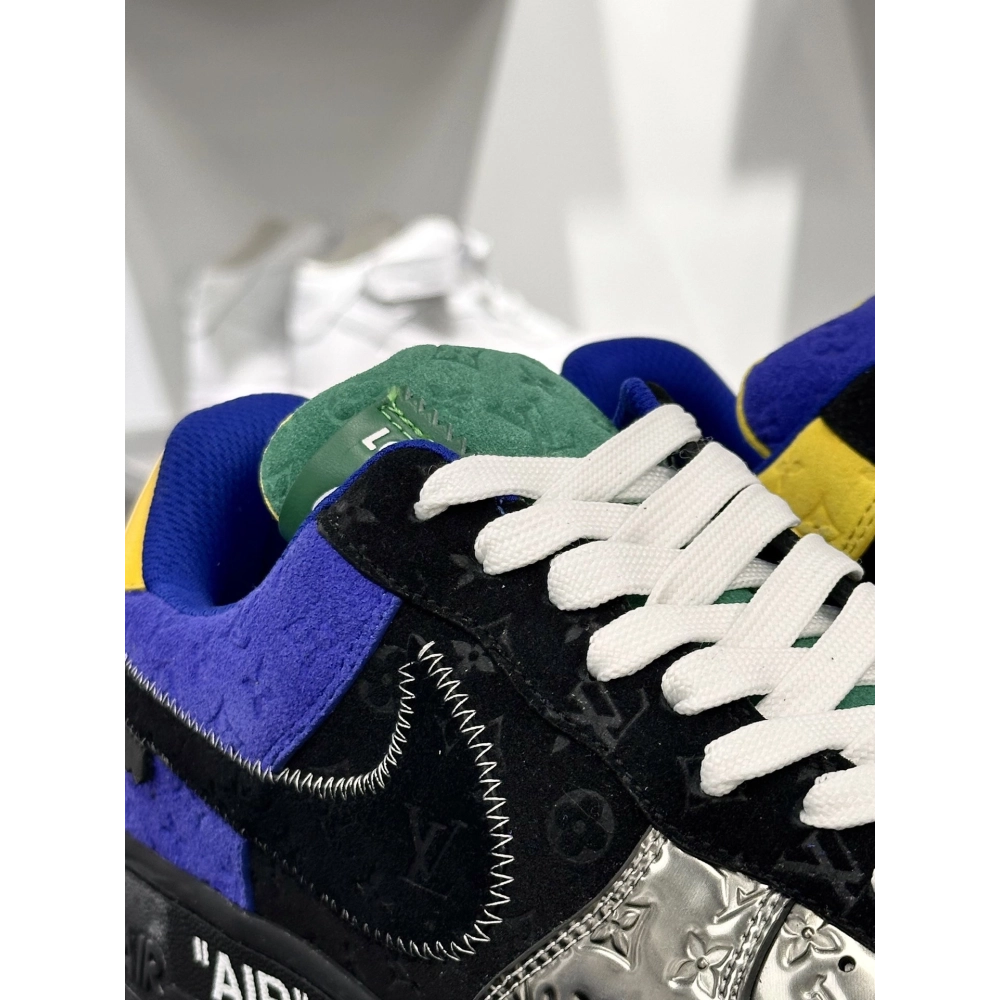 Louis Vuitton x Air Force 1 Low MultiColor Patchwork,NIKE AIR FORCE,NIKE SHOES Reps