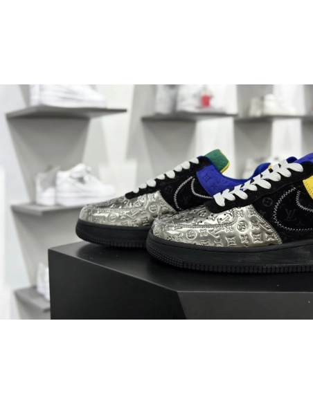 Louis Vuitton x Air Force 1 Low MultiColor Patchwork,NIKE AIR FORCE,NIKE SHOES Reps