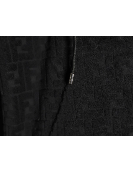 Fendi flocked full print hooded zip-up sweatshirt jacket,Fendi