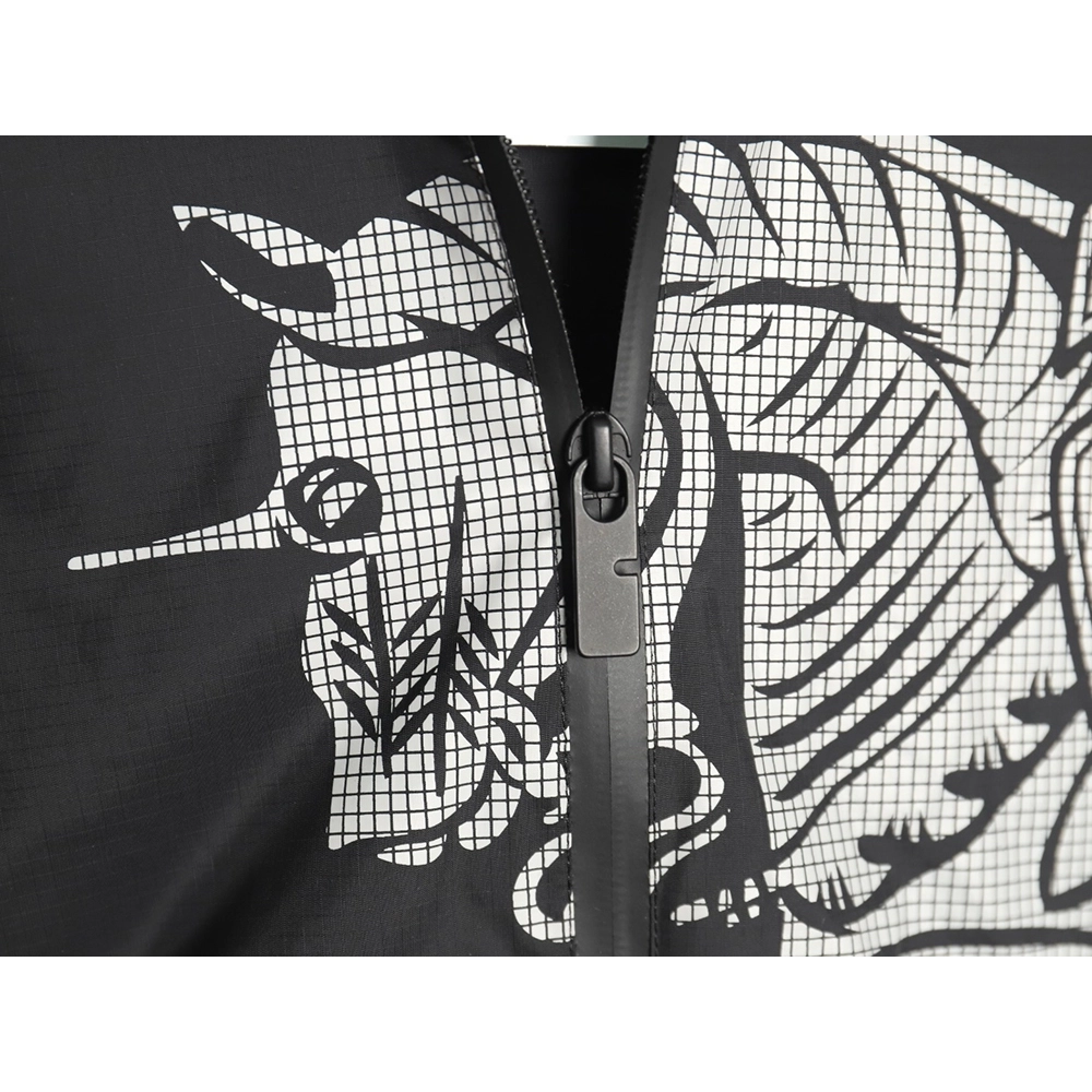 Burberry Equestrian Rider Logo Nylon Jacket,Burberry