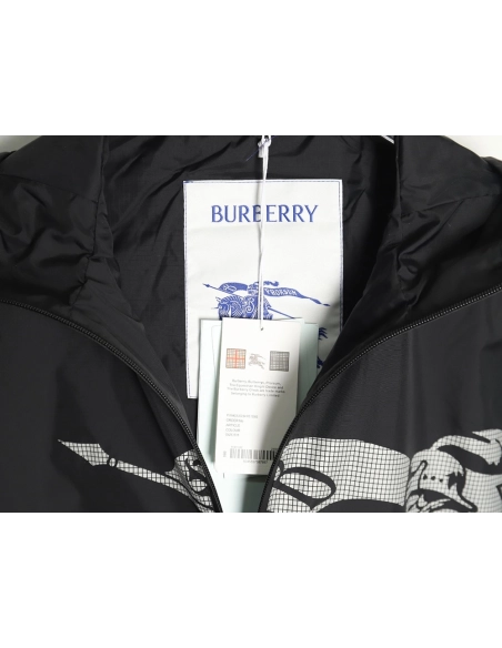 Burberry Equestrian Rider Logo Nylon Jacket,Burberry
