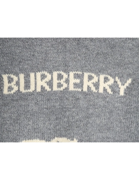 Burberry Equestrian Knight Logo Cashmere Blend Crew Neck Sweater,Burberry