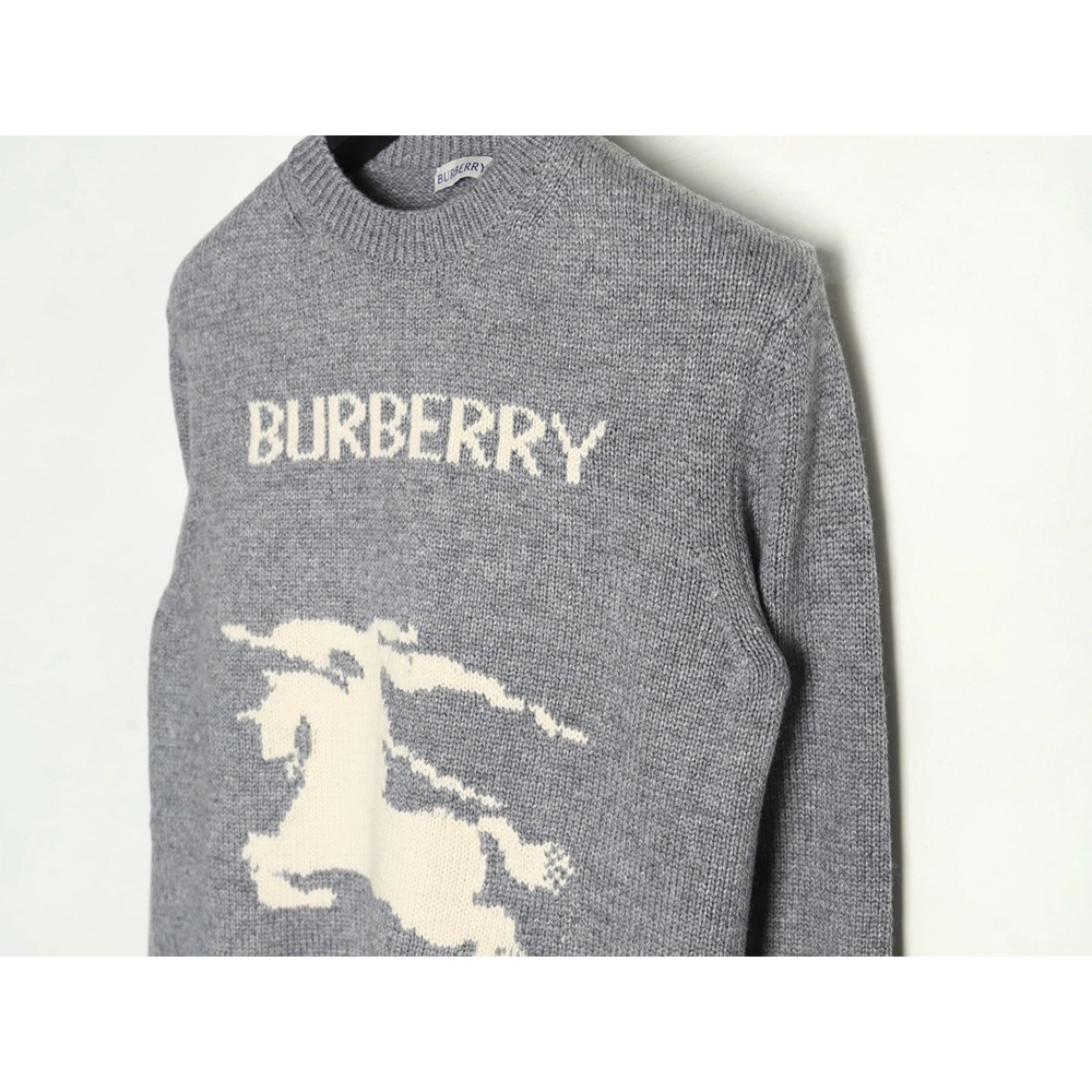 Burberry Equestrian Knight Logo Cashmere Blend Crew Neck Sweater,Burberry