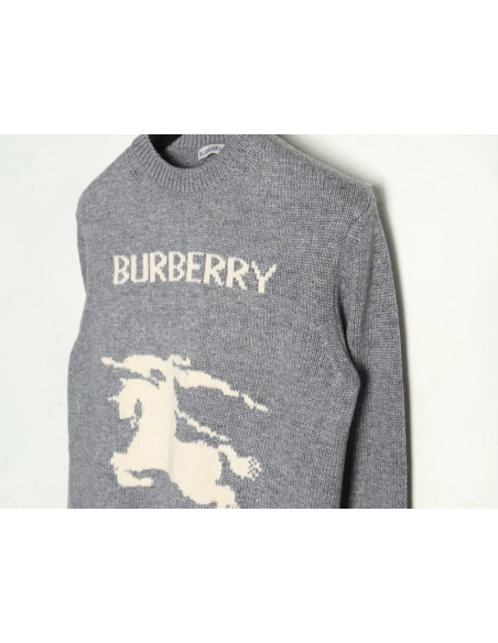 Burberry Equestrian Knight Logo Cashmere Blend Crew Neck Sweater,Burberry
