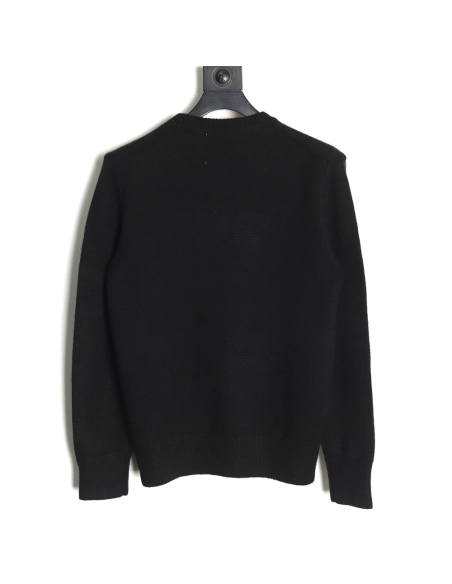 Burberry Equestrian Knight Logo Cashmere Blend Crew Neck Sweater TSK1,Burberry