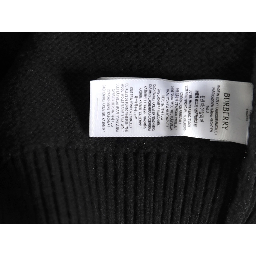 Burberry Equestrian Knight Logo Cashmere Blend Crew Neck Sweater TSK1,Burberry