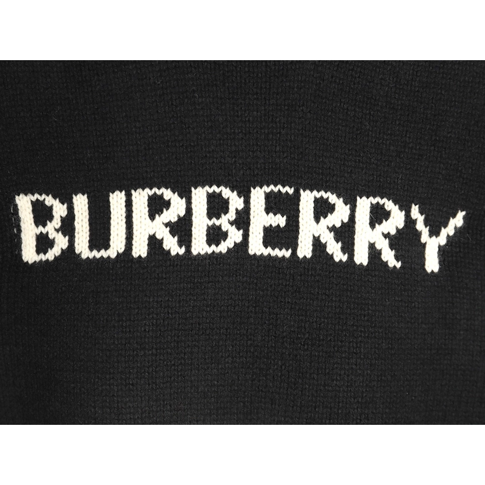 Burberry Equestrian Knight Logo Cashmere Blend Crew Neck Sweater TSK1,Burberry