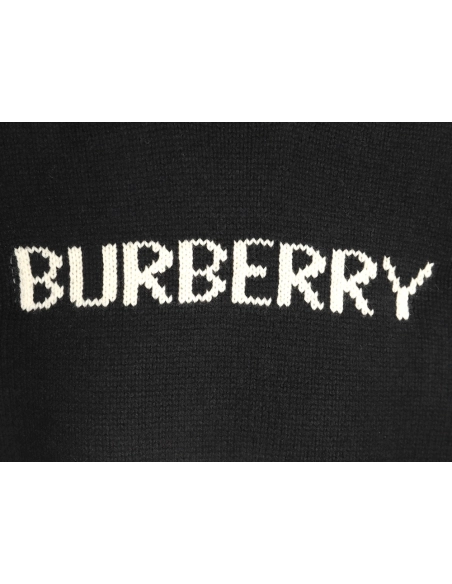 Burberry Equestrian Knight Logo Cashmere Blend Crew Neck Sweater TSK1,Burberry