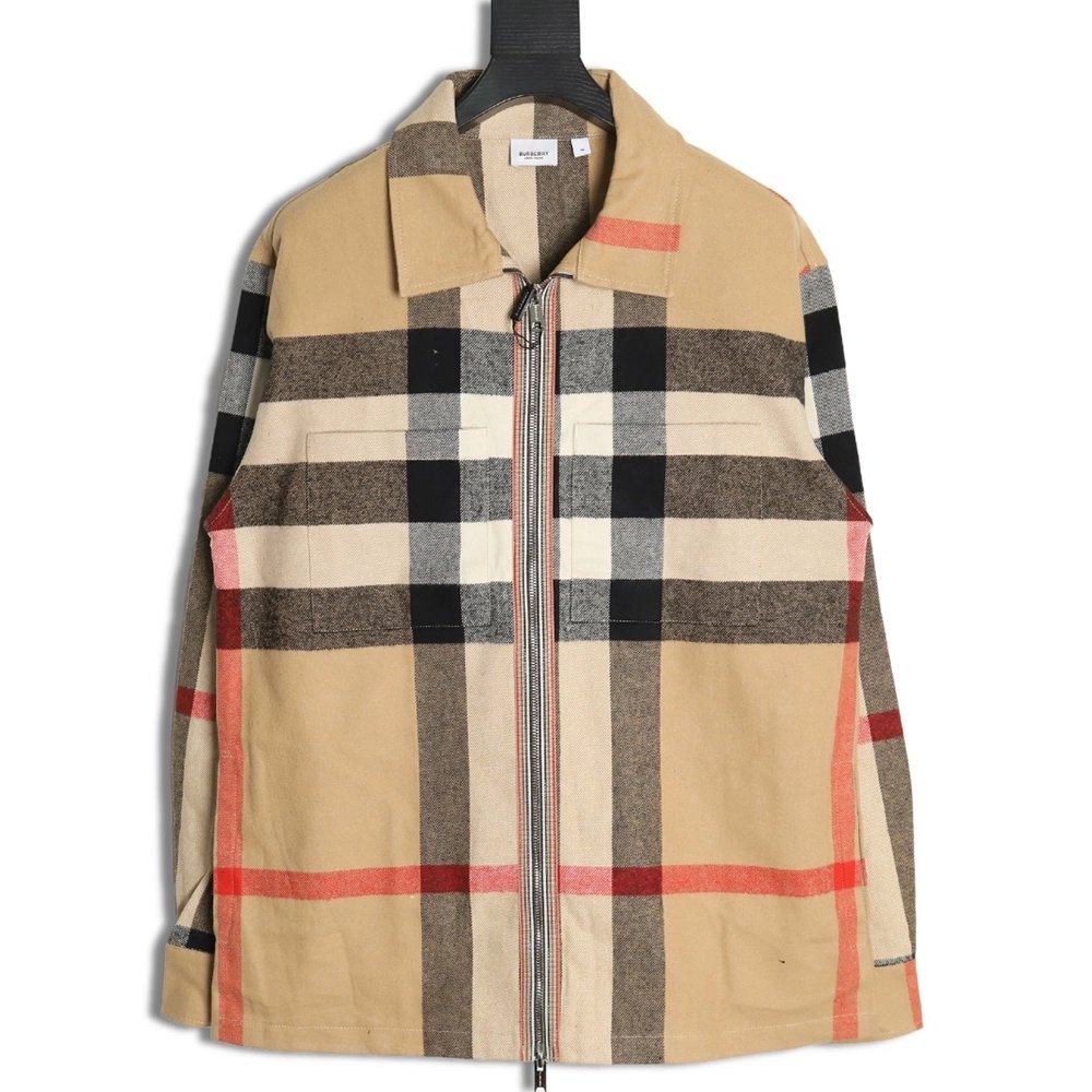 Burberry large checkered shirt jacket,Burberry