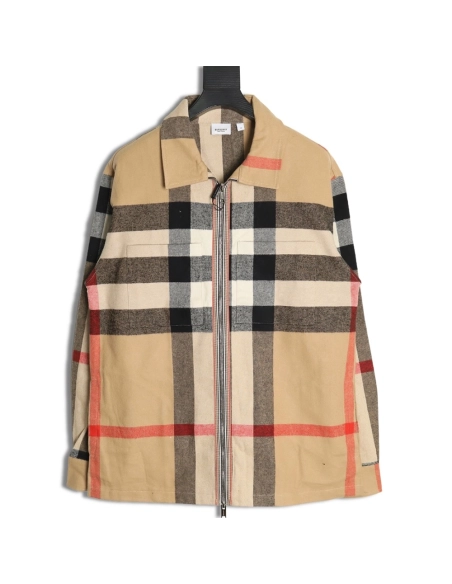 Burberry large checkered shirt jacket,Burberry