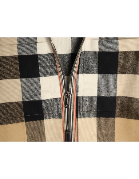 Burberry large checkered shirt jacket,Burberry