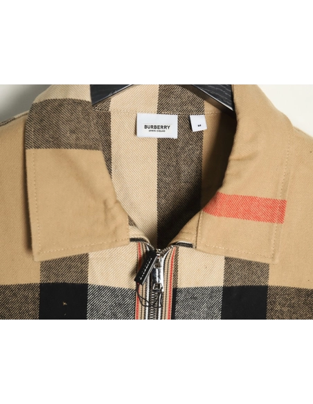 Burberry large checkered shirt jacket,Burberry