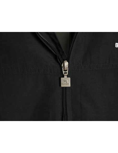 Balenciaga double hook embroidery color block stand collar jacket,Balenciaga