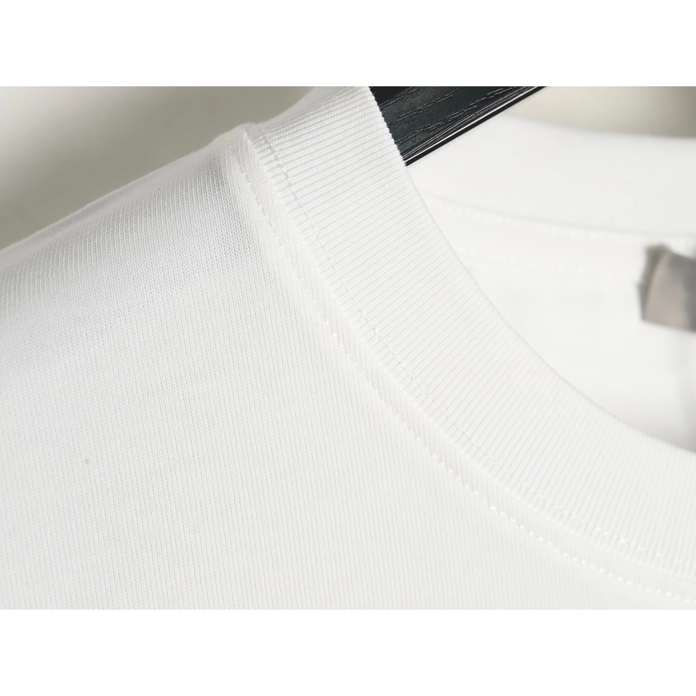 Dior cursive embroidered letters short-sleeved T-shirt,Burberry