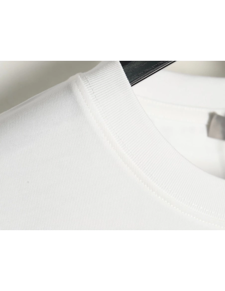 Dior cursive embroidered letters short-sleeved T-shirt,Burberry