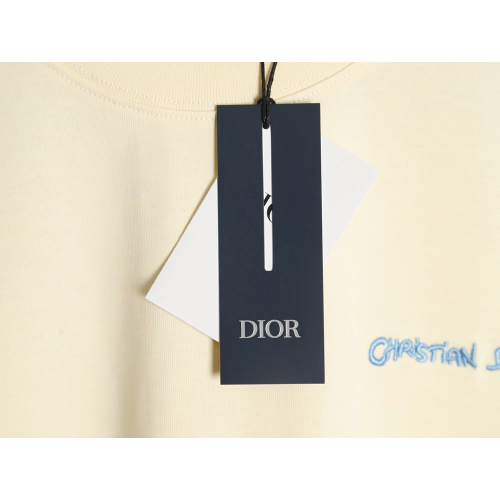 Dior cursive embroidered letters short-sleeved T-shirt TSK1,Burberry