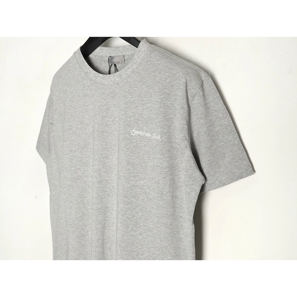 Dior cursive embroidered letters short-sleeved T-shirt TSK2,Burberry