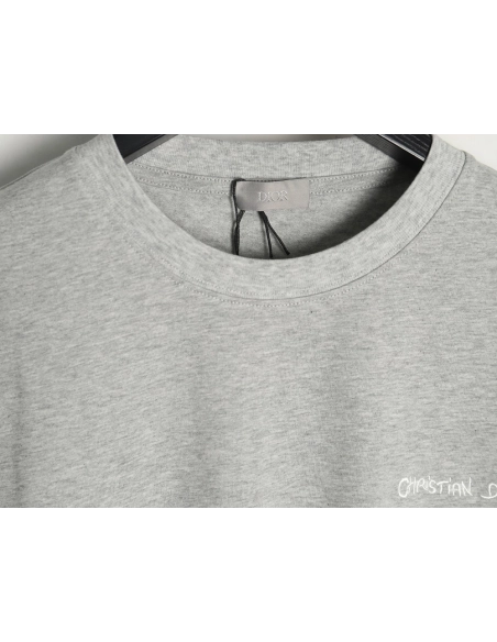 Dior cursive embroidered letters short-sleeved T-shirt TSK2,Burberry
