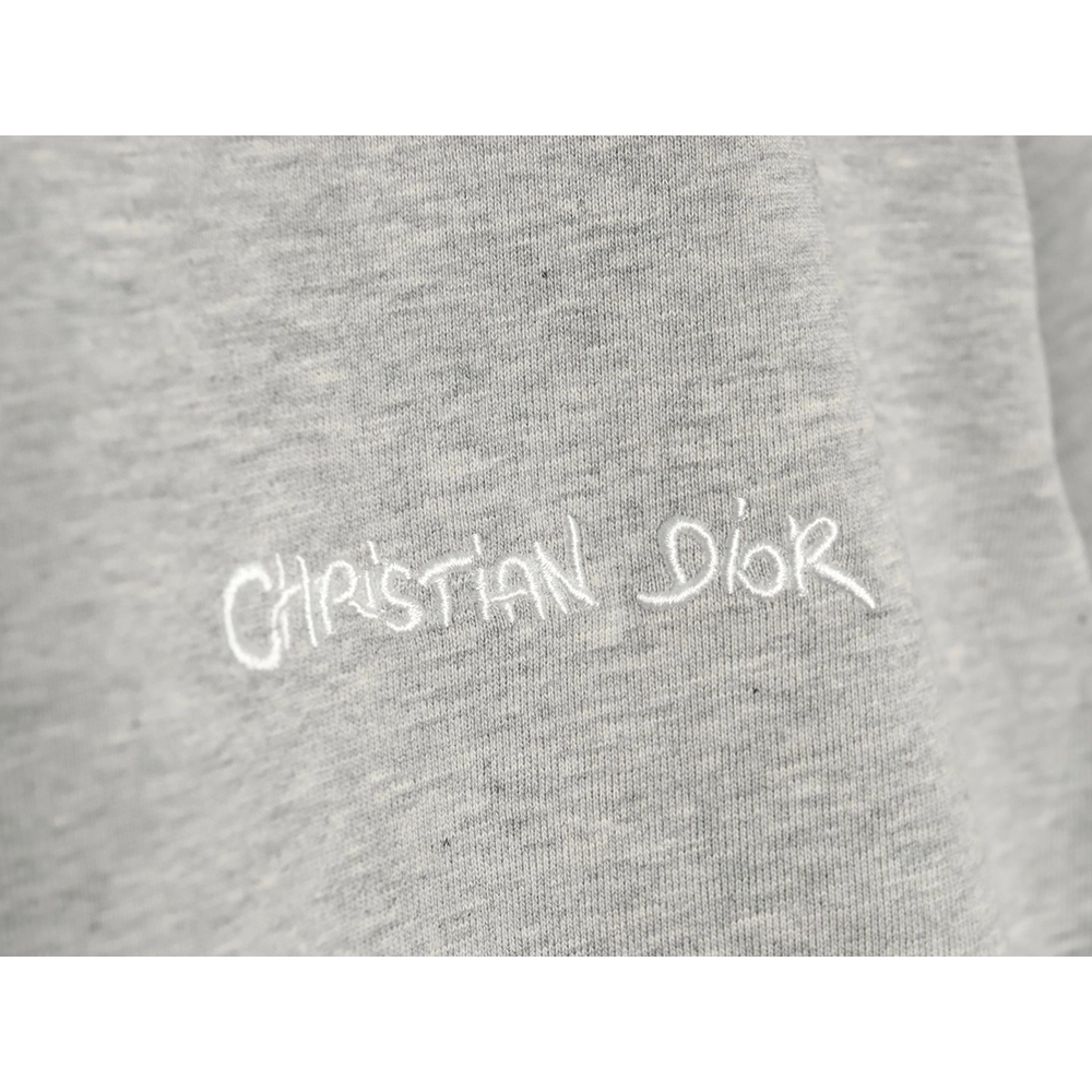 Dior cursive embroidered letters short-sleeved T-shirt TSK2,Burberry