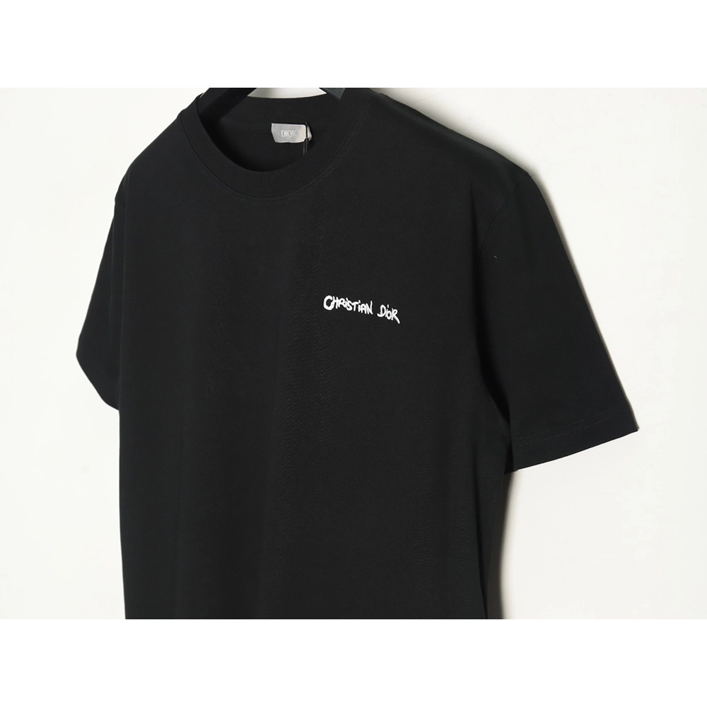 Dior cursive embroidered letters short-sleeved T-shirt TSK4,Burberry