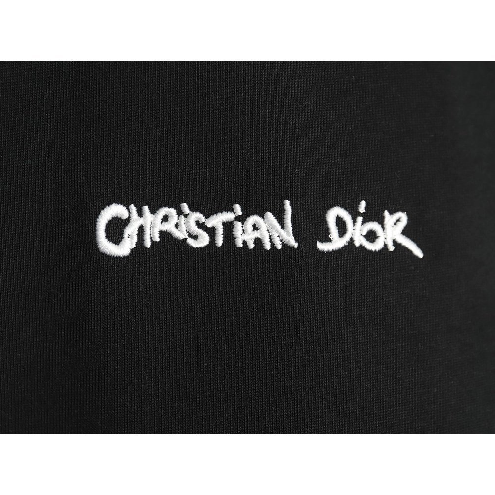 Dior cursive embroidered letters short-sleeved T-shirt TSK4,Burberry