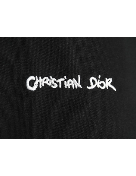 Dior cursive embroidered letters short-sleeved T-shirt TSK4,Burberry