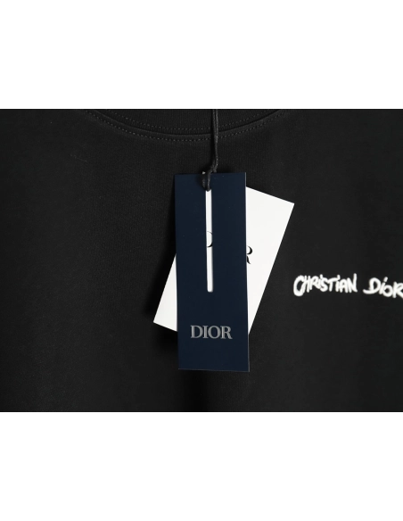 Dior cursive embroidered letters short-sleeved T-shirt TSK4,Burberry